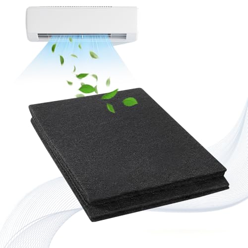 STCRERAG Dunstfilter Zuschneidbar Kohlefilter Universal Aktivkohle Vliesfilter Flach Flauschfilter 30cm Ersatz Abzugshaube Filter Schwarz...