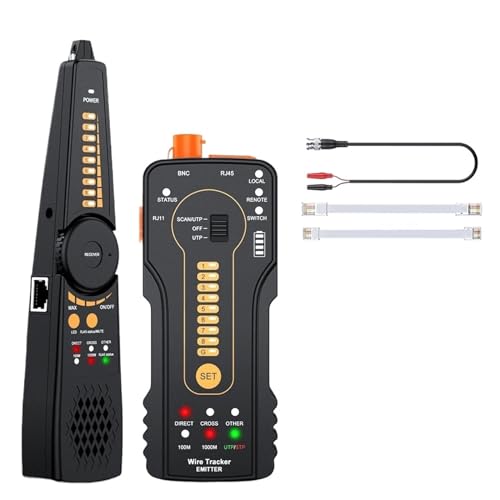 Probador de teléfono y rastreador de cables RJ45 con luz LED de identificación precisa