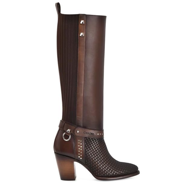 Cuadra Women's Tall Boot in Genuine Leather Brown 4V03RS
