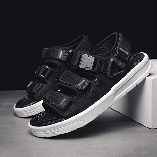 Casual Shoes Men Sandals Gladiator Sandals Toe Platform Outdoor Beach Sandal Footwear Black(44)3