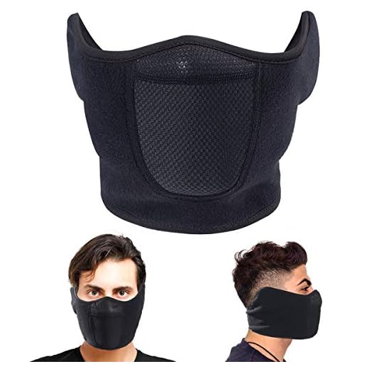 Omenex Balaclava Half Face Mask Windproof Men Women for Skiing Snowboarding Motorcycling Winter Outdoor Sports Highly Breathable (Half-face)