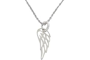 Sterling Silver Angel Bird Wing Charm Necklace