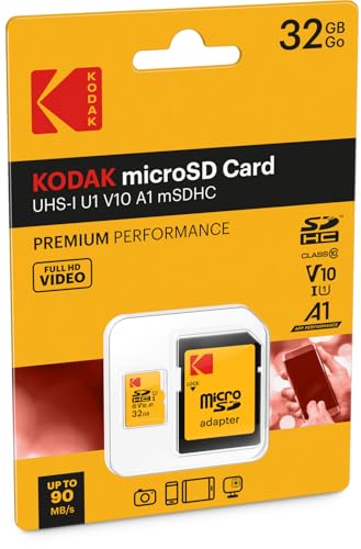 Kodak Premiun microSDHC 32GB Class10 w/Adapter