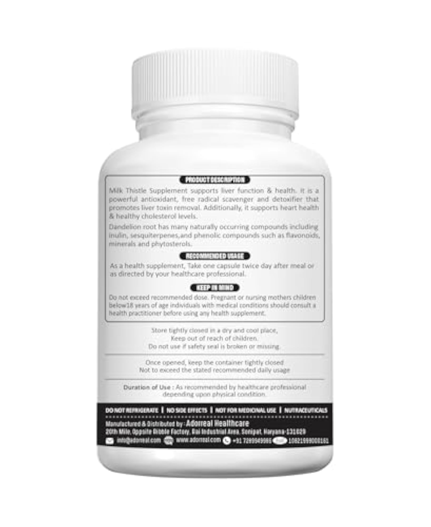 Milk Thistle Liver Detox Supplement with Antioxidants