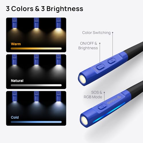 120-Lumen Trond Rechargeable USB-C Neck Reading Light w/ 3 Color Modes (Blue or Purple) - image 2
