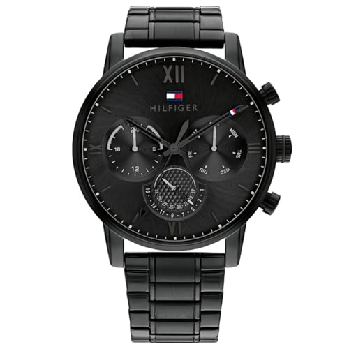 Tommy Hilfiger Reloj Analógico de Cuarzo Multifunción para Hombre con Correa de Acero Inoxidable Negra - 1791879 Tommy Hilfiger Reloj Analógico de Cuarzo Multifunción para Hombre con Correa de Acero Inoxidable Negra - 1791879
