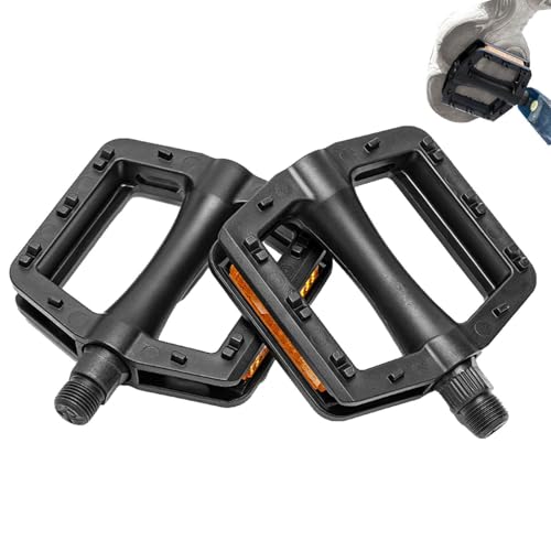 Pedales para bicicletas, pedales de repuesto antideslizantes con reflectores, accesorios de ciclismo para ciclistas, mujeres y hombres