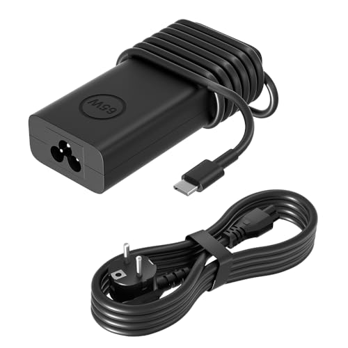 PowerPortnerLink Chargeur USB-C 65W Compatible avec Dell Pro 13 14 16 Xps 12 13 9315 7390 inspiron...