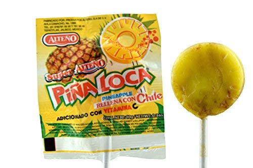 Alteno Super Pina Loca (Pineapple With Chili Lollipop) (40 Pieces) #TOP2