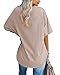 Ebifin Oversize T Shirt Damen Vintage Kurzärmeliges Rundhals Los Angeles Oberteile Tops Casual Lockere Basic Sommer Tee Shirts Bluse.Khaki.L