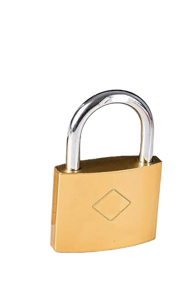 Padlock with 3 Keys Brass Padlock Iron Security Tool Copper Lock Anti-Theft Household(50x32x13mm)