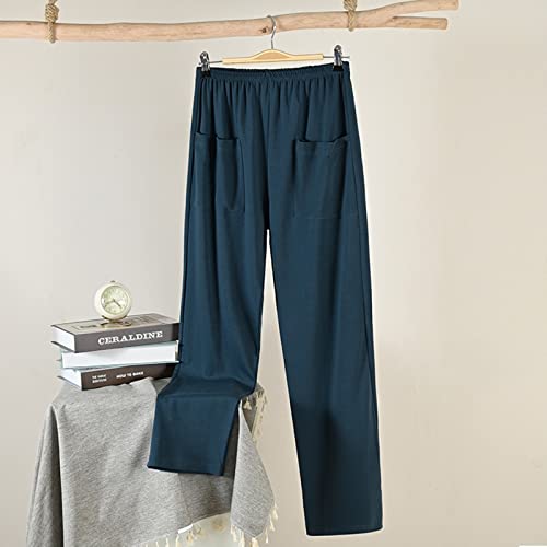 Calça de Pijama de Algodão para Homens,Lounge de Pijama para Homens L-4XL,E3105,3XL