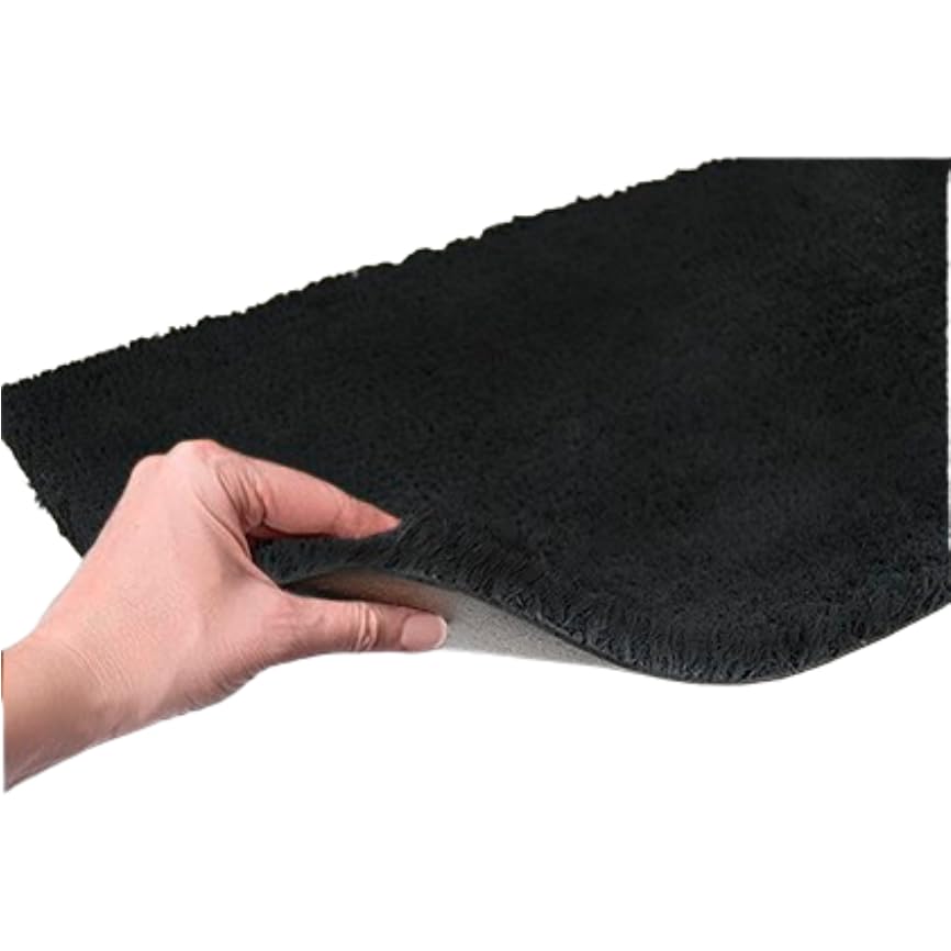 Genérico Felpudo de Coco Gris o Negro 23 mm (Negro, 60 x 100 cm. 23 mm)
