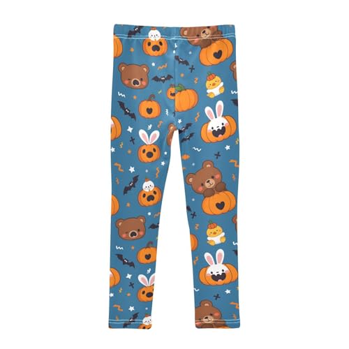 Cute Pumpkin Bear Rabbit Girls Leggings Soft Stretch Workout Yoga Dance Pants for Kids Casual Tights2