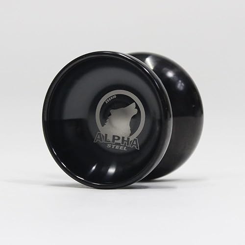 Miniatura 5 de Zeekio Yoyó Alpha Steel  Acero inoxidable orgánico  YoYo de tamaño inferior con rodamiento de tamaño D (grabado arcoíris y blanco)