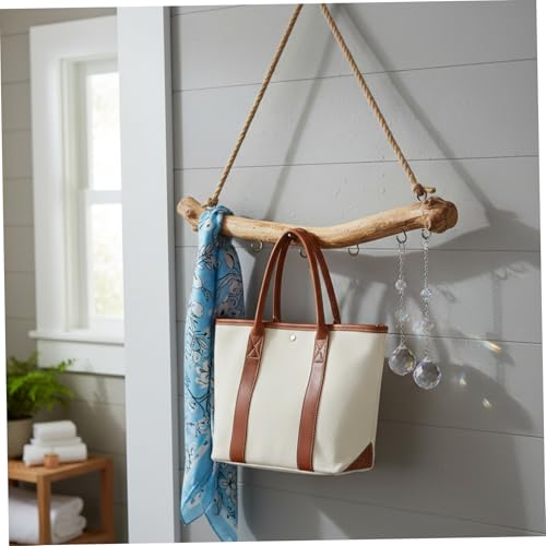 Estante para bikini y collares de madera de 15 pulgadas con 5 ganchos 4