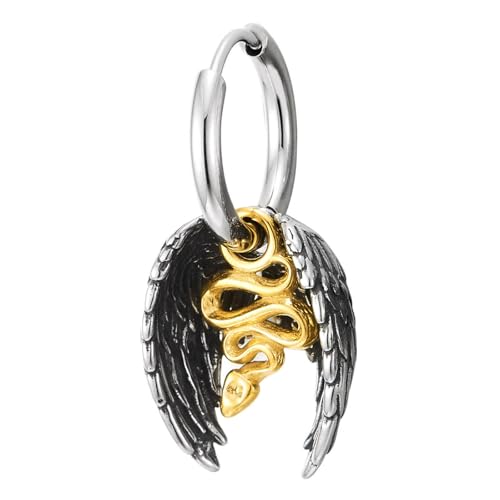 Pendientes de aro con ala de serpiente con acabados de alta joyería 2
