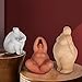 XYQXYQ Fat Lady Figurines Yoga Decor,Woman Sculpture Yoga Figurine Creative Woman Ornament Vintage Home Decoration Room Table Craft Gifts (B)