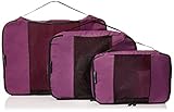 TravelWise Luggage Packing Organization Cubes 3 Pack, Purple, Large (TWPC-06)