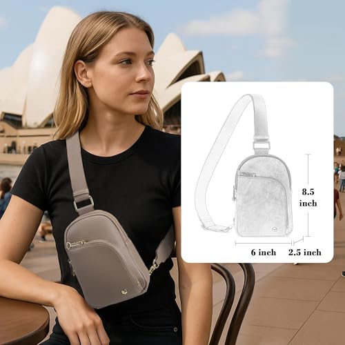 Image of INICAT Travel Sling Bag, Anti Theft Crossbody Bag for Women | RFID Blocking, 8 Card Slots, Back Zippered Pocket, Metal Zippers,Switchable Strap