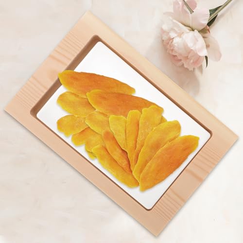 Bandeja japonesa rectangular para sushi con base de madera miniatura 7