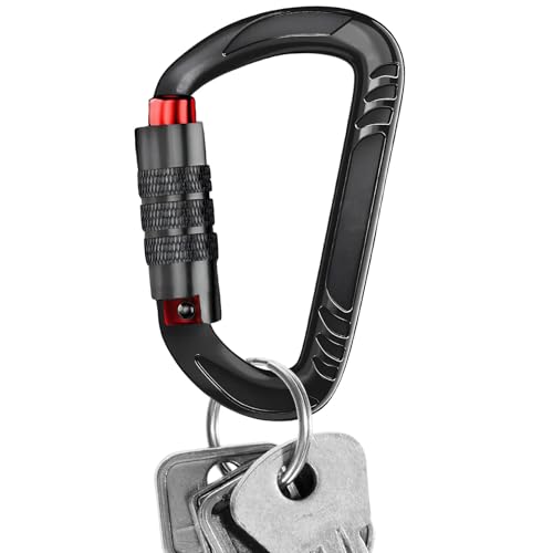 Mosquetón | 12 KN de alta carga para exteriores, mosquetón de escalada, para camping, senderismo, hamaca, correas de perro, llaveros