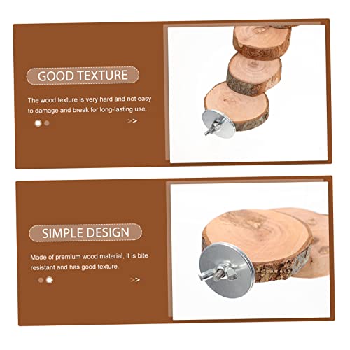Image of Yardwe Parrot Applewood Ladder Toy for Birds Climbing Platform with Steps Convenient Cage Mount for Parakeets and Hamsters Wear Resistant and Bird Perch Accessories