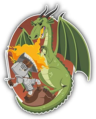 Miniatura 2 de Knight Dragon Fight - Adhesivo decorativo para álbumes de recortes, calendarios, artes, manualidades infantiles, álbumes, diarios de bala, paquete