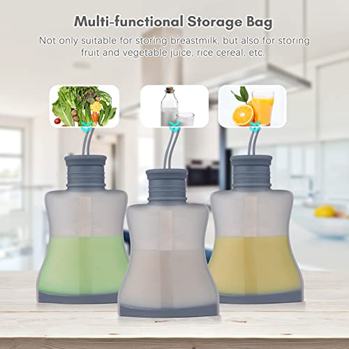 Sacos de armazenamento de leite materno de silicone Sacos de armazenamento de leite materno reutiliz