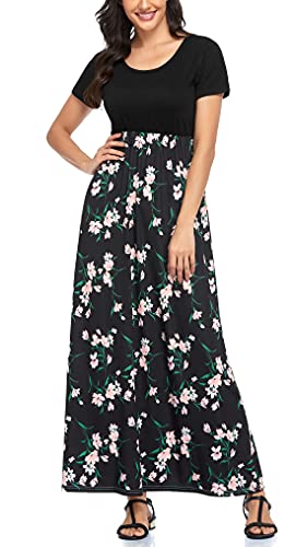 Image of Mommy Jennie Women's Maxi Dresses Short Sleeve Long Casual Summer Sundresses