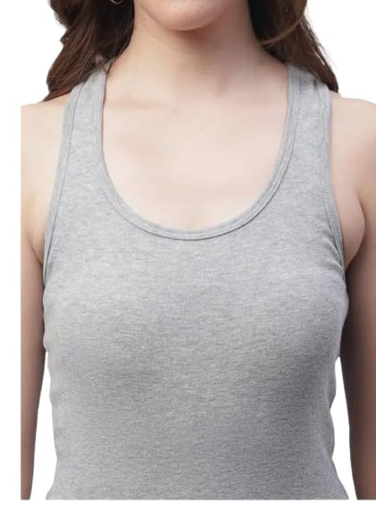 Women Clothing & Innerwear Collection (Multiple Variants) Casual Sleeveless Solid Women Grey Top Pack of 2-image-43
