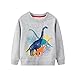 JinBei Enfant Sweatshirts Garçon Pulls Coton Casual Dinosaure Gris Manches Longues T-Shirts Sport Sweat Pas Cher Col Rond Tops Cartoon Animal Imprimé Ecole Automne Hiver 5-6 Ans