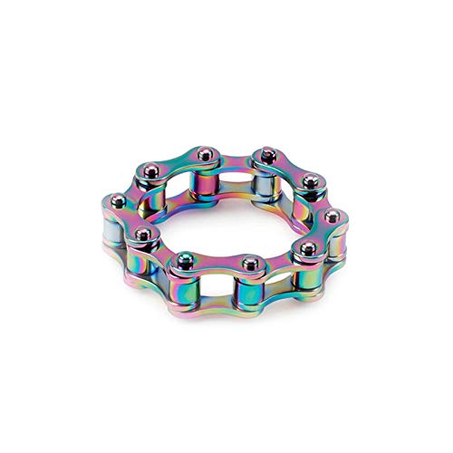 AnazoZ Anillo Cadena de Bicicleta Anillos Anillos de Hombre Acero Inoxidable Anillo Talla 22