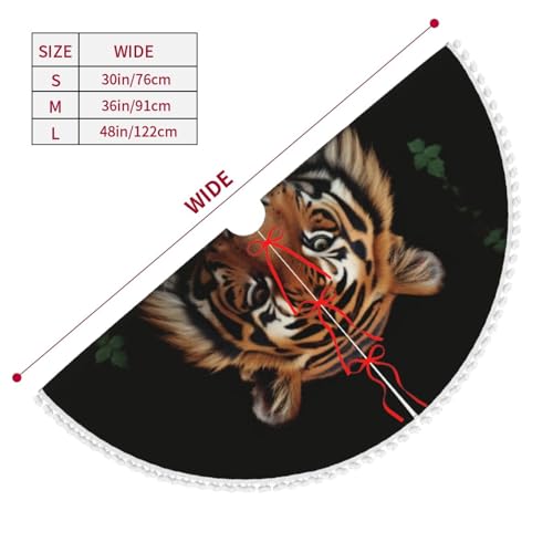 Décorations de sapin de Noël rustique et chaleureux tigre 122cm - 4