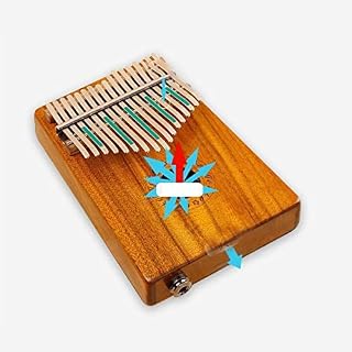 WYKDL 17 Pouce Clé Piano - Thumb Pianos 17 clés Kalimbas Fabriqué par Acajou Massif avec Tuning Marteau, Pouce Portable… – Image 2