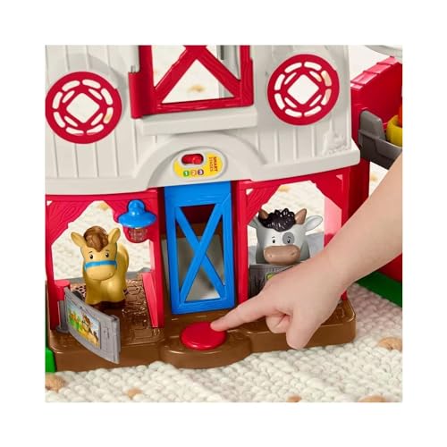 Image of Fisher-Price Little People Toddler Learning Toy Caring for Animals Farm Playset with Smart Stages for Pretend Play Kids Ages 1+ years (Amazon Exclusive)