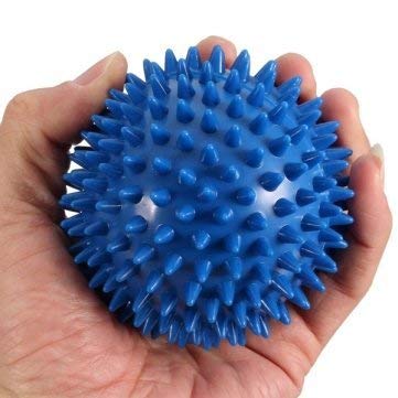 Spiky Massage Balls Muscle Roller Lacrosse Balls for Foot Massager Plantar Fasciitis Back Shoulder Pain Relief Foot Muscles, Trigger Point Yoga, Deep Tissue-1 Pack, Blue
