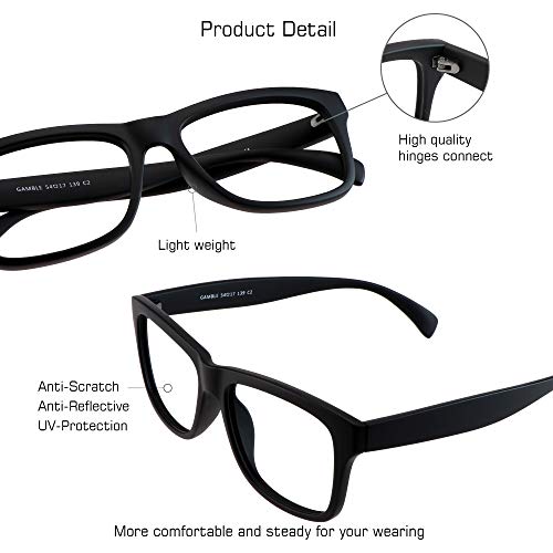 Image of VisionGlobal Blue Light Blocking Glasses for Women Men, Computer Reading, TV Glasses, Stylish Oval /Square Frame