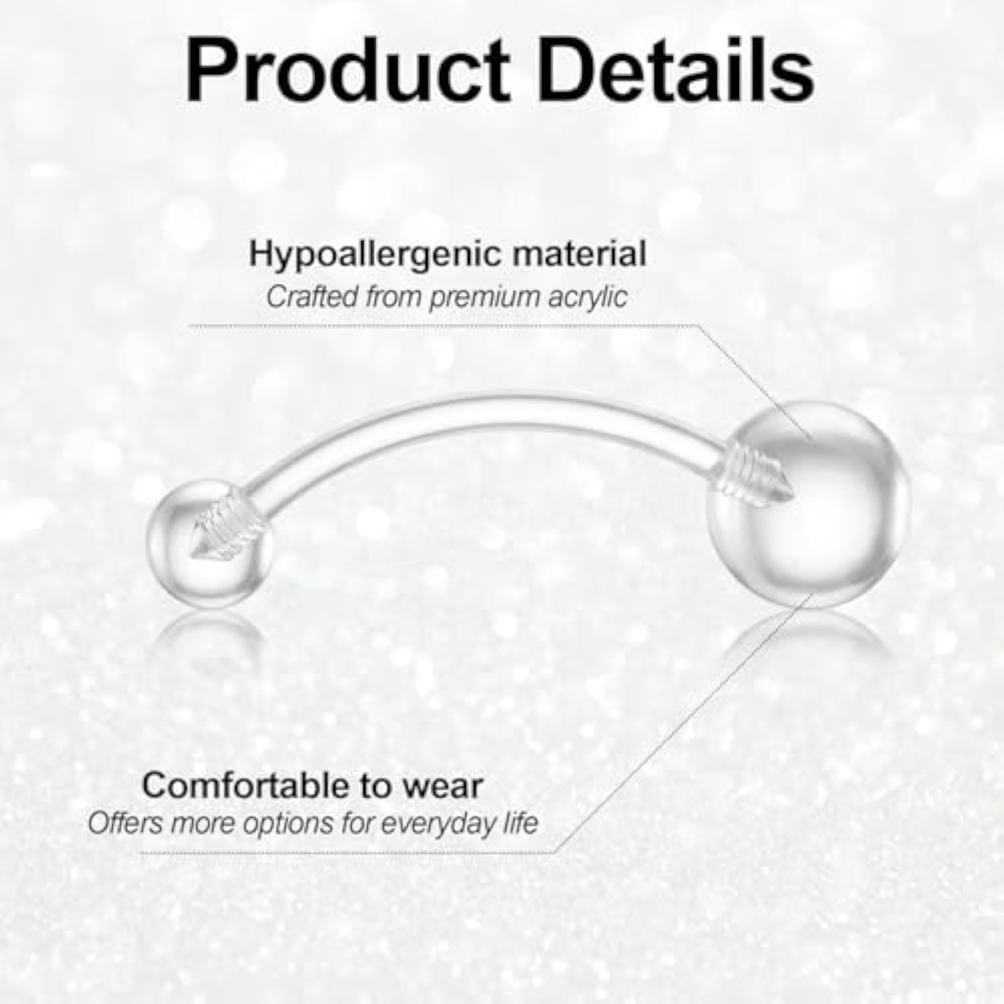 9 PCS Belly Piercing Jewellery Set, Shiny Navel Rings