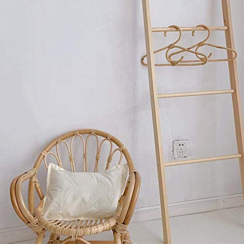 Pasuihcay 3Pcs Rattan Clothes Hanger Style Kids Garments Organizer Rack Children Hanger Kids Room Decoration Hanger for Clothes