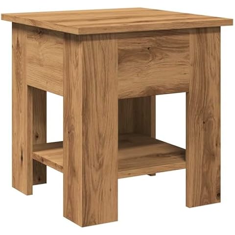vidaXL Artisan Oak Coffee Table with Storage Cover
