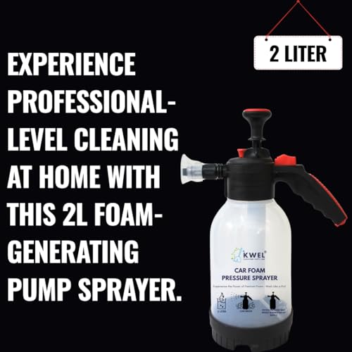 Image of KWEL Foam Pump Sprayer with 100ML Car Shampoo | High Pressure Foam Bottle for Car Wash, Bike Wash, Detailing & Cleaning (Pack of 1)