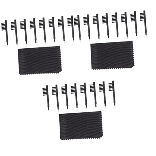 FOMIYES 3sets Hearing Amplifier Cleaning Brush Magnet Accessory Kit Dry Cloth Shaped Brushes for Easy Maintenance and Convenient Cleaning Lightweight Portable