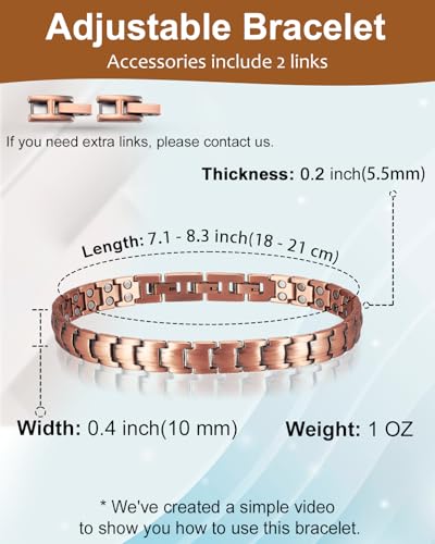 MagVIVACE Copper Magnetic Bracelet for Women, Copper Jewelry with Magnet (1)4