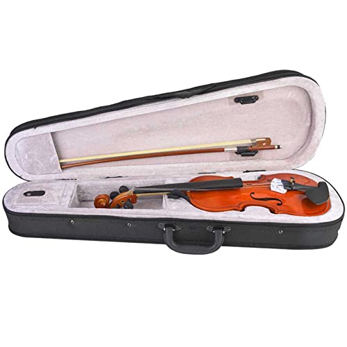 Depisuta Juego de Violín de 1/2 o 1/4 para Principiantes, Violín Acústico Hecho a Mano con arcos,...