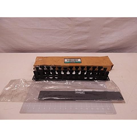 Panduit WMPFSE Horizontal Cable Manager, Black, 1 RU, Black Cover