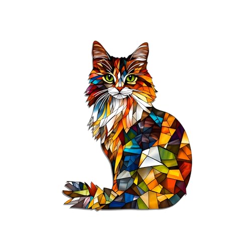 Imanes Decorativos Acrílicos con Gato Mosaico miniatura 2