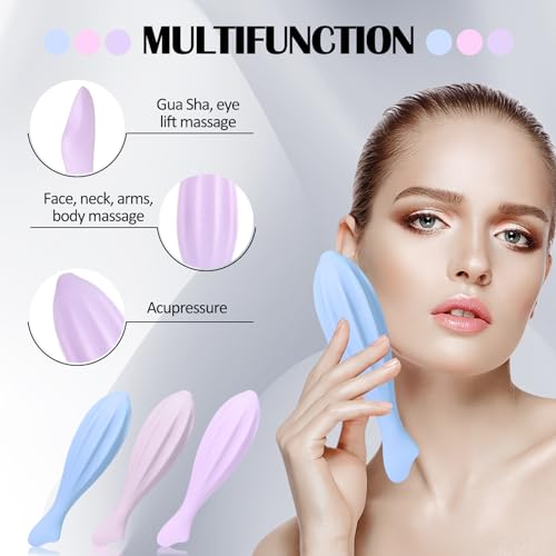 DAGEDA Rolo massageador facial de silicone, ferramenta multifuncional para massagem facial, rolo fac