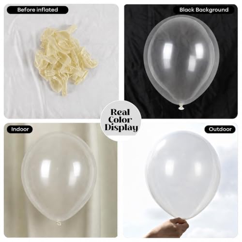 Image of Togvu Clear Balloons, 50Pack 12 Inch Transparent Latex Party Balloons for