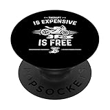 Ciclista: Therapy Is Expensive Wind Is Free - Motocicleta PopSockets PopGrip Intercambiable